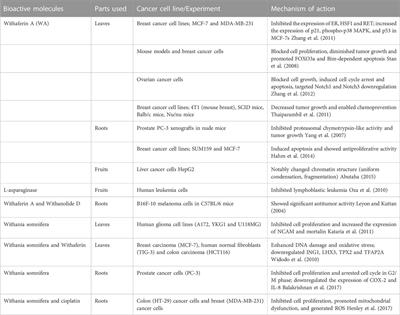 The use of African medicinal plants in cancer management